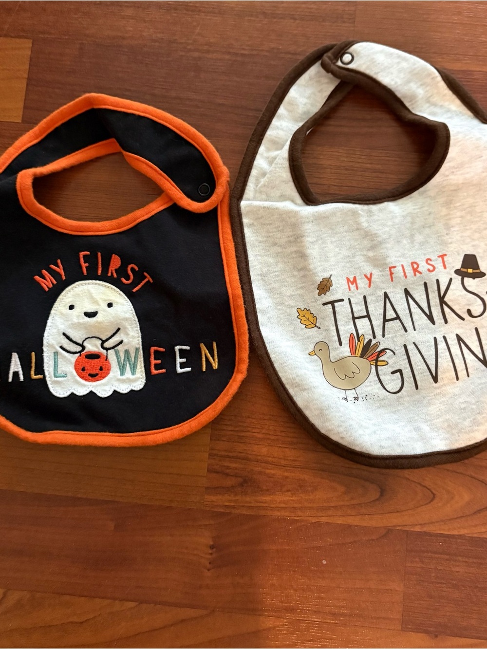 Carter's 'My First Halloween' Ghost Bib and “My First Thanksgiving” bib